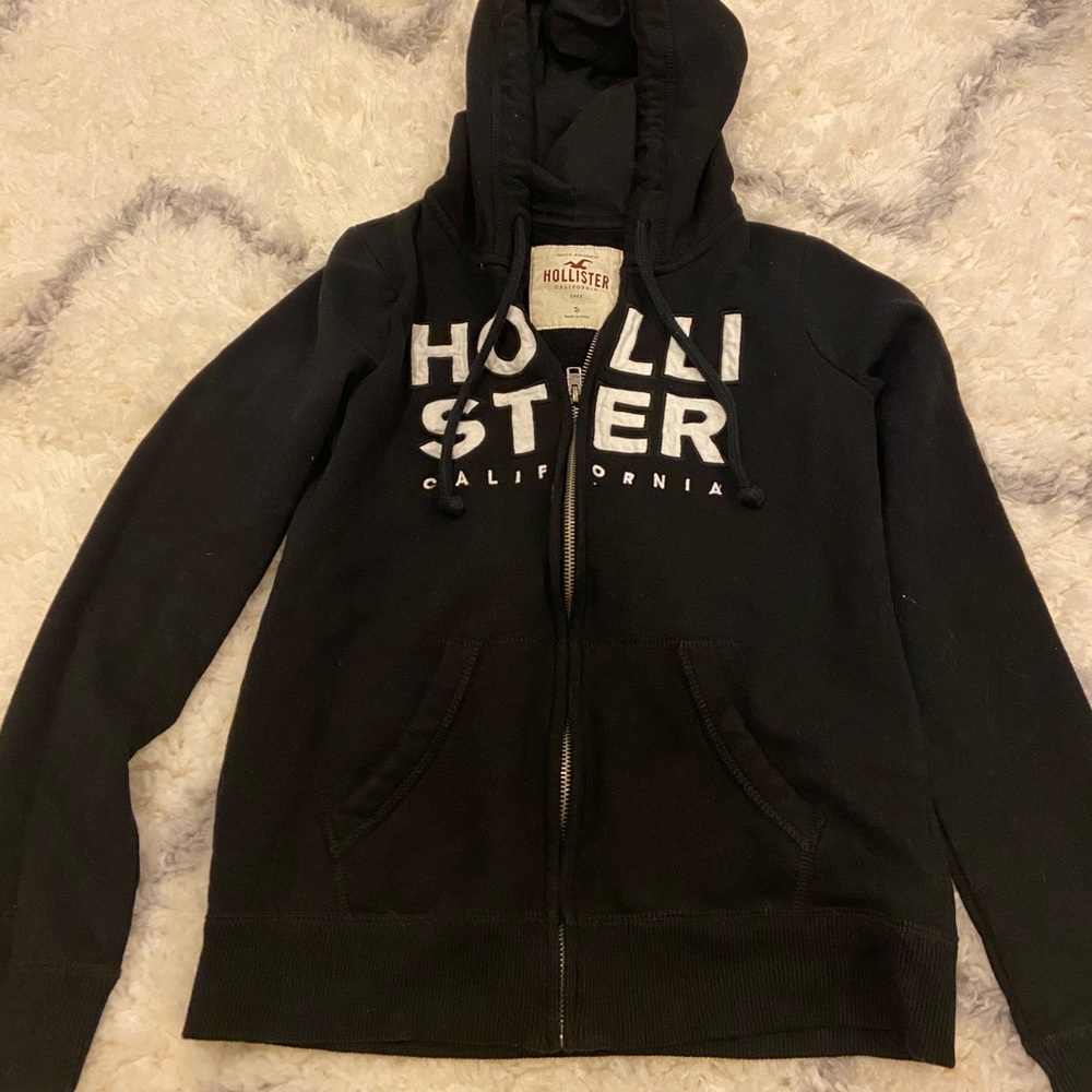 Black Hollister zip up